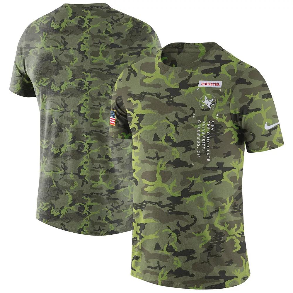 Men's Nike Camo Ohio State Buckeyes Military T-Shirt, Size: Medium, Green Product Image