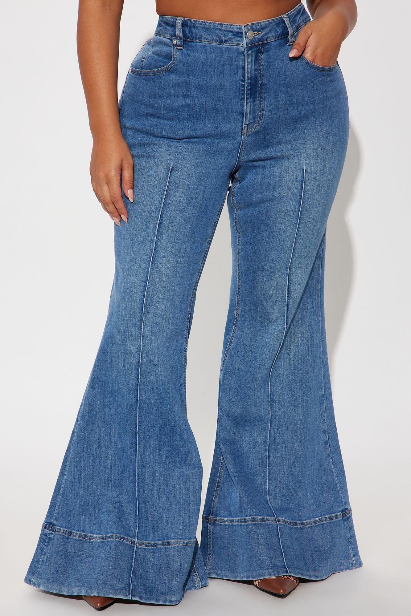 Keep It Real Extreme Flare Jeans - Medium Wash Female Product Image