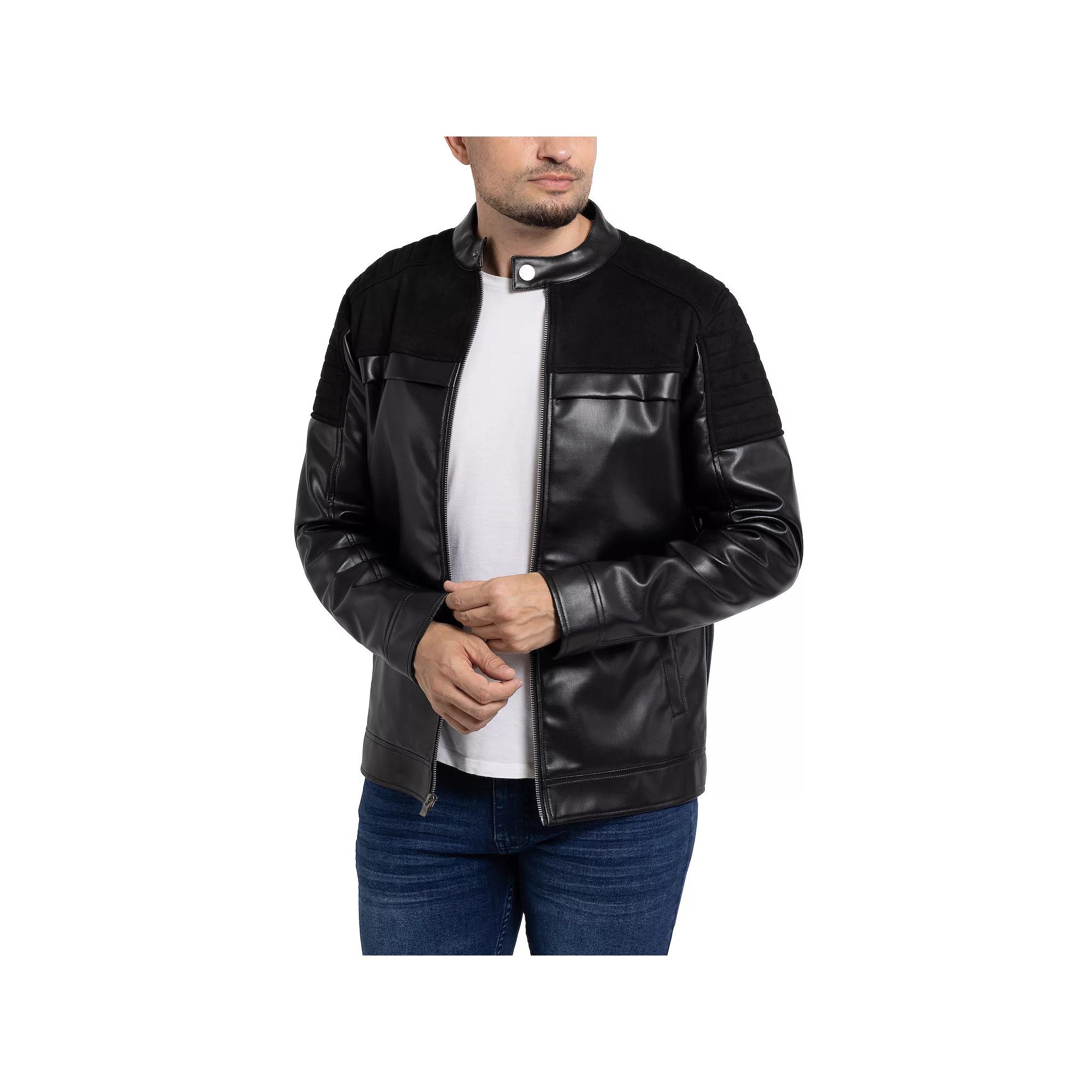 Men's Xray Shiny Faux Leather Jacket,  Product Image