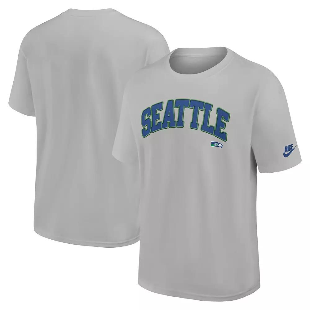 Men's Nike Silver Seattle Seahawks Rewind Max90 Statement T-Shirt,  Product Image
