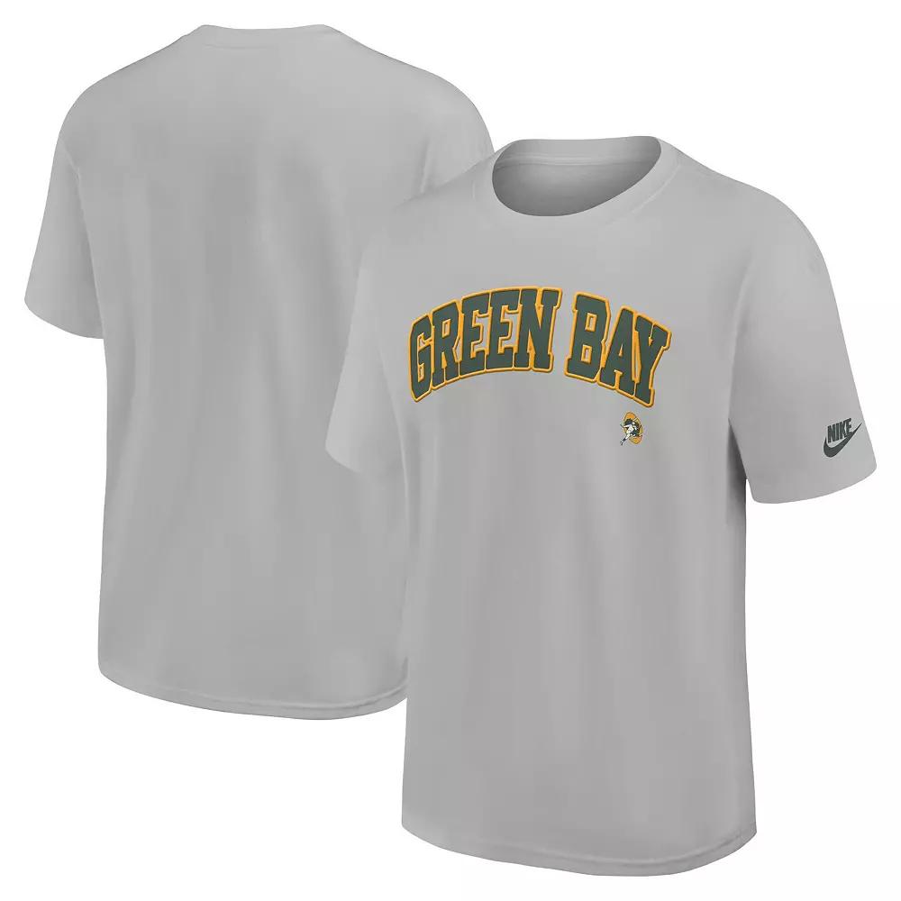 Men's Nike  Silver Green Bay Packers Rewind Max90 Statement T-Shirt, Size: Large Product Image