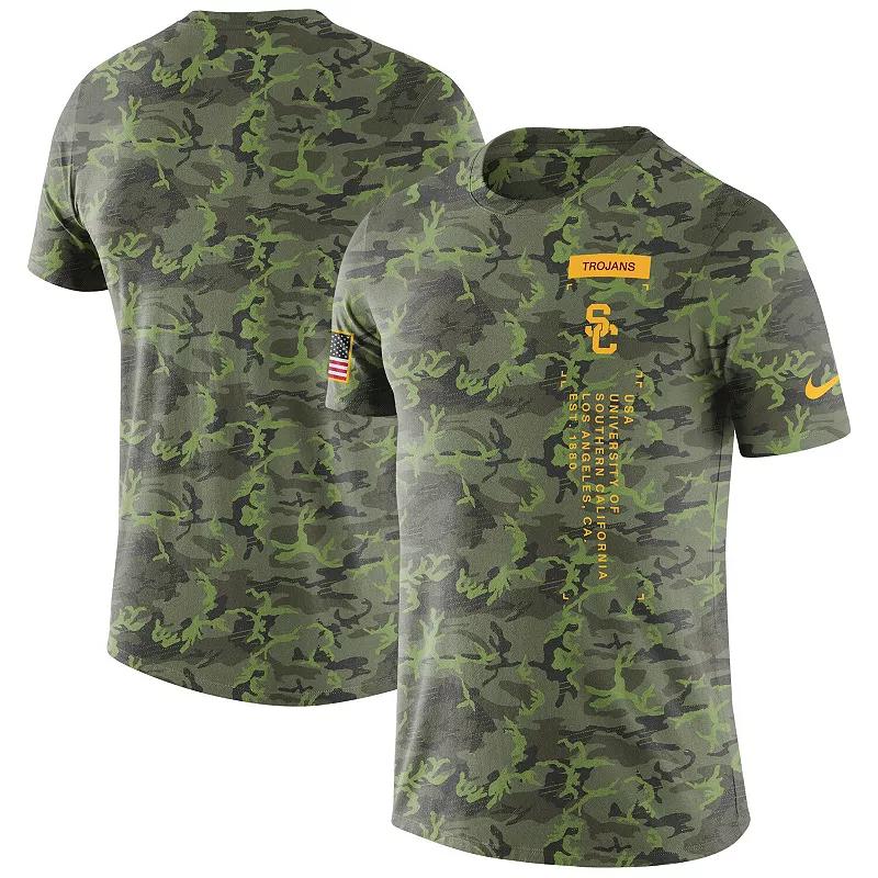 Men's Nike Camo USC Trojans Military T-Shirt, Size: Medium, Green Product Image