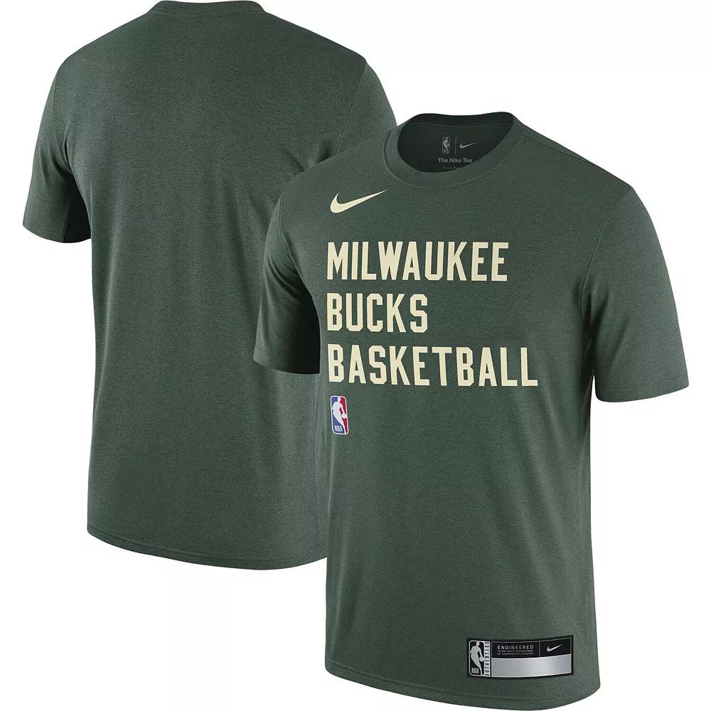 Men's Nike Hunter Green Milwaukee Bucks 2023/24 Sideline Legend Performance Practice T-Shirt,  Product Image
