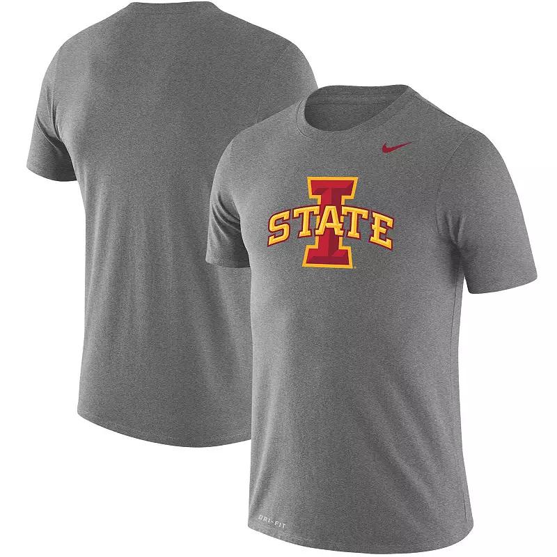 Mens Nike Heathered Charcoal Iowa State Cyclones Big & Tall Legend Primary Logo Performance T-Shirt Product Image