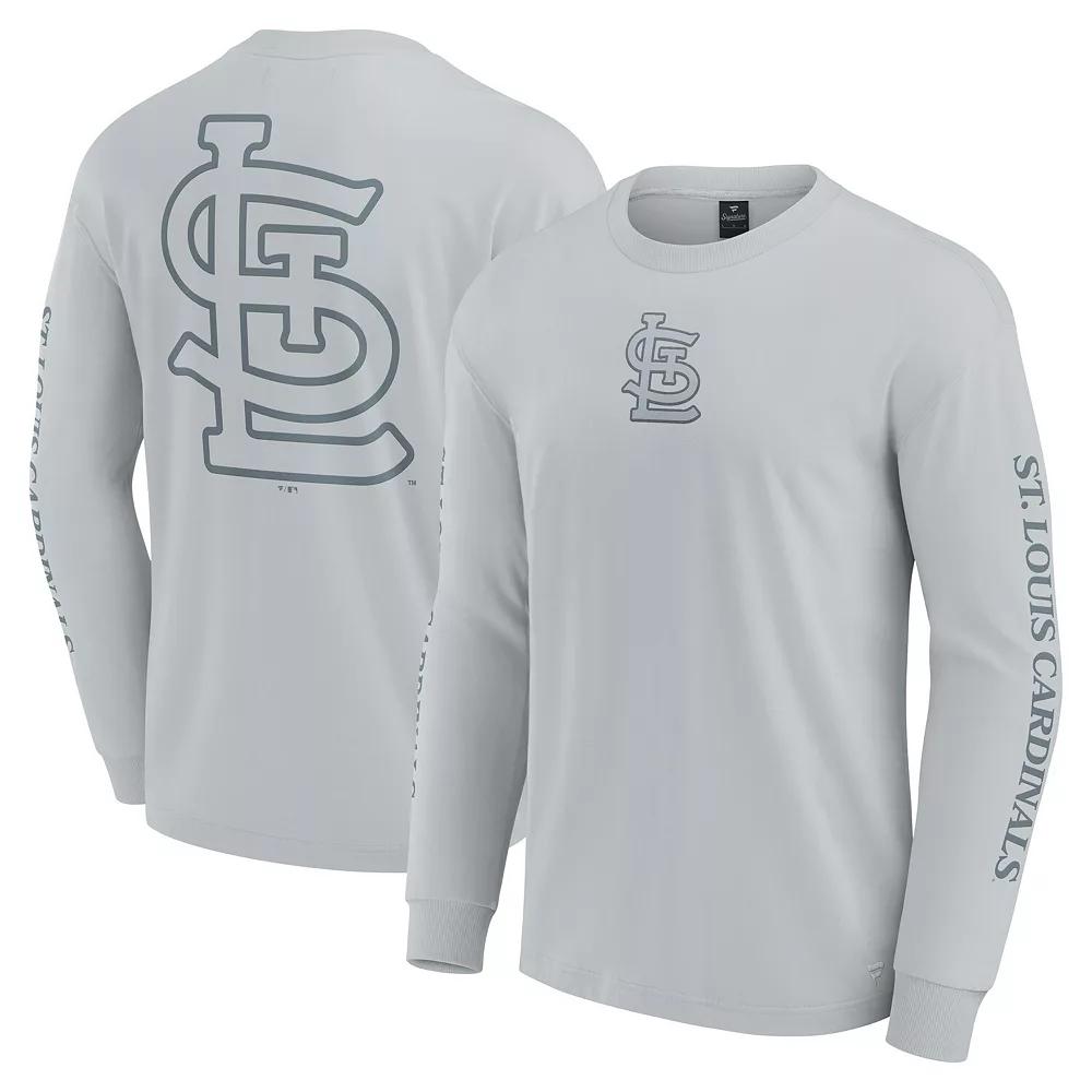 Men's Fanatics Gray St. Louis Cardinals Elements Strive Long Sleeve T-Shirt,  Product Image