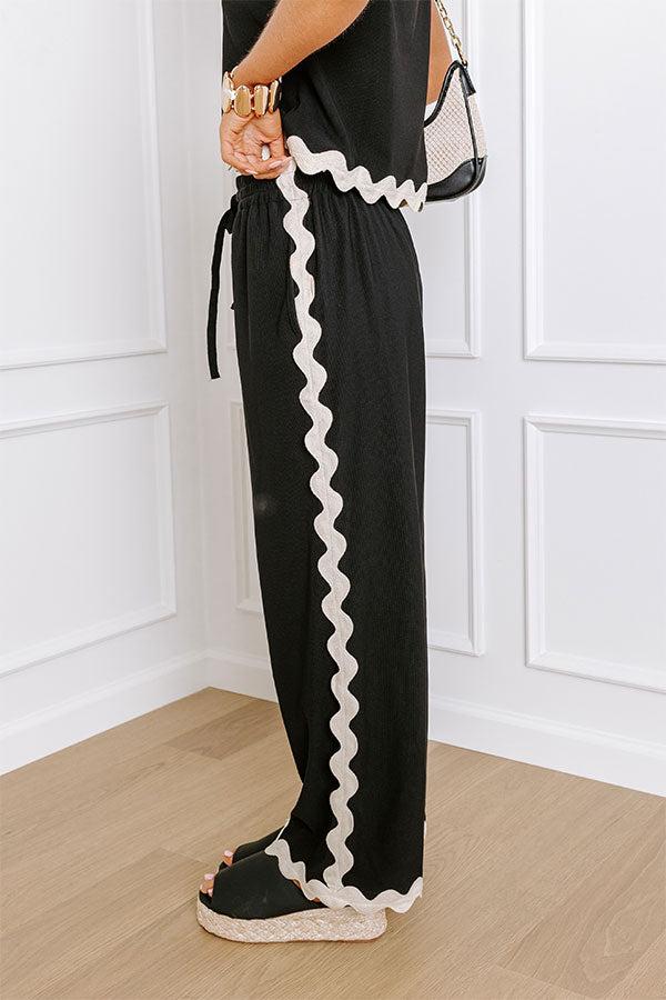 Urban Chic High Waist Wide Leg Pants in Black Product Image