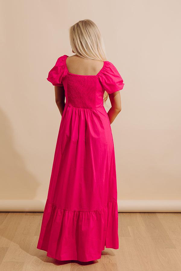 Sweet Serendipity Maxi Dress in Hot Pink Product Image