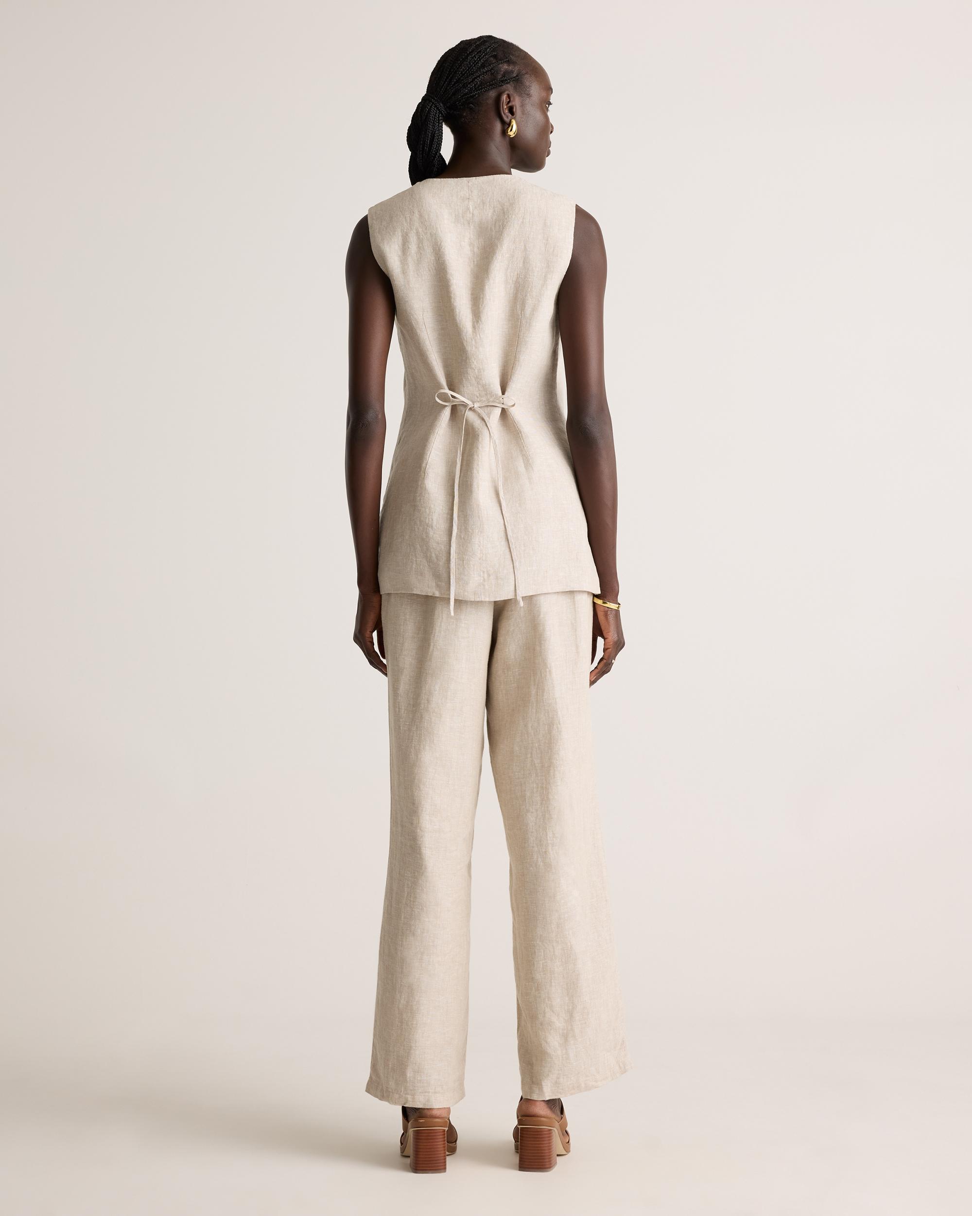Quince | Women's 100% European Linen Longline Vest Product Image
