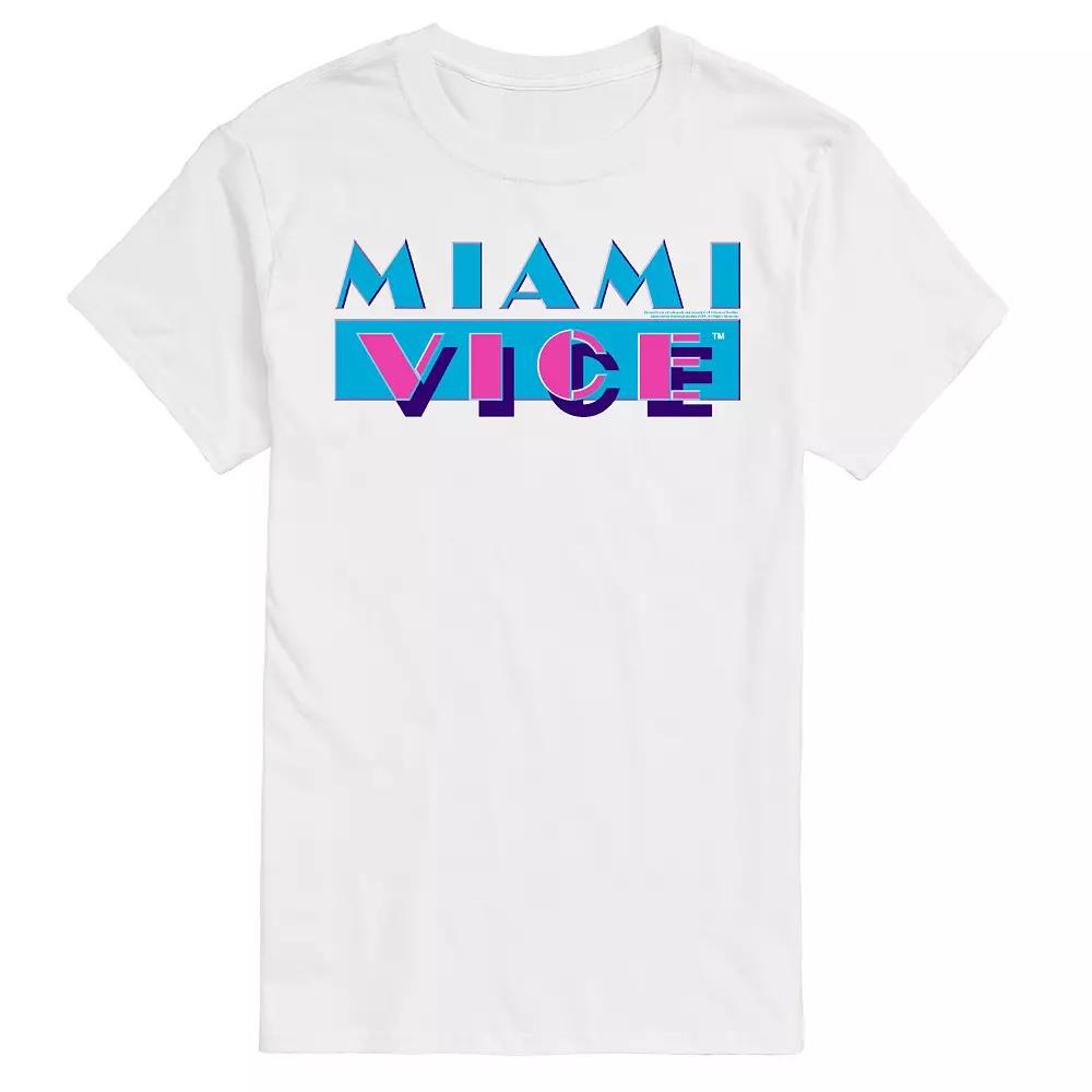 Big & Tall Miami Vice Logo Graphic Tee, Men's,  Product Image