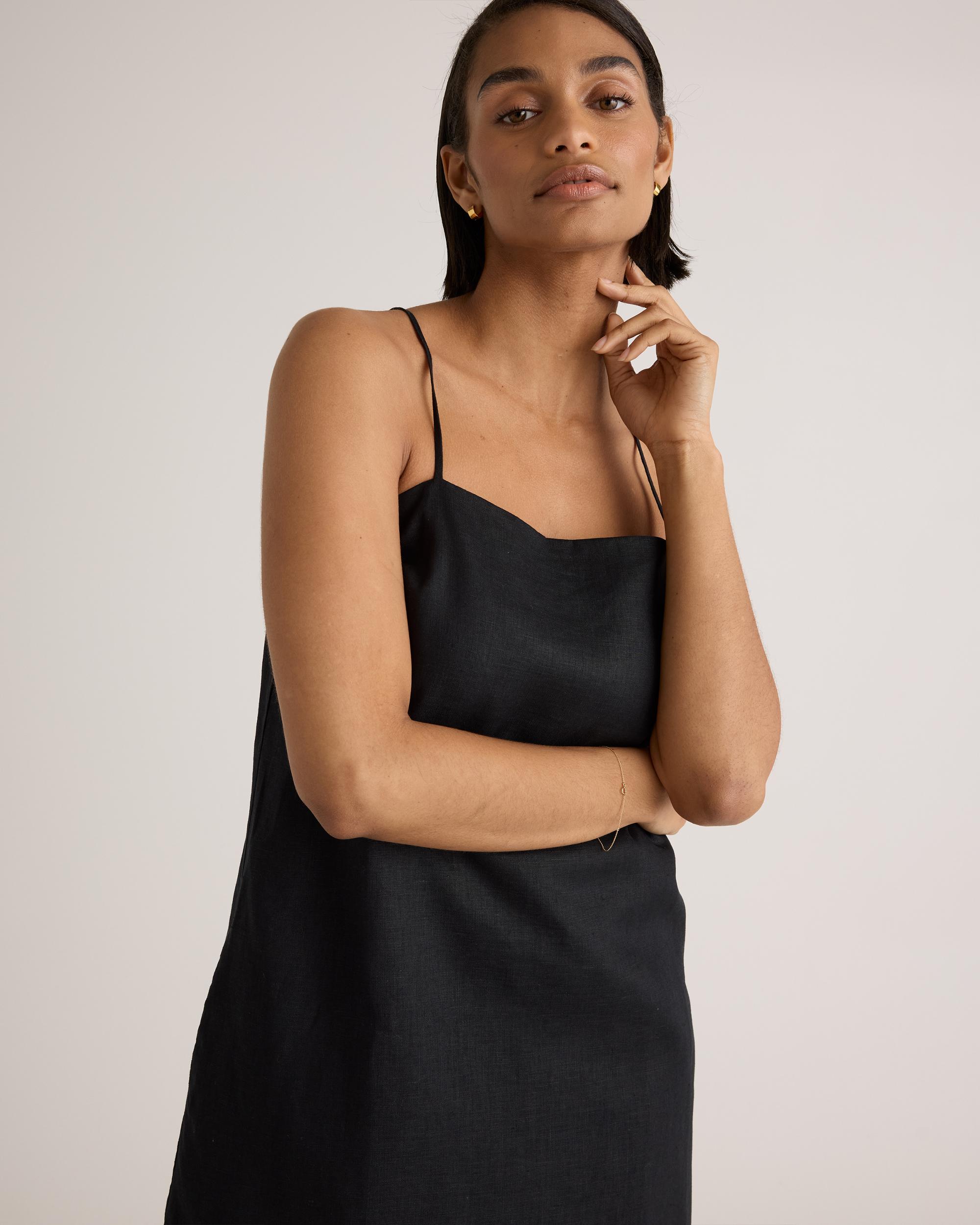 Quince | Women's 100% European Linen Spaghetti Strap Mini Dress Size XS Product Image