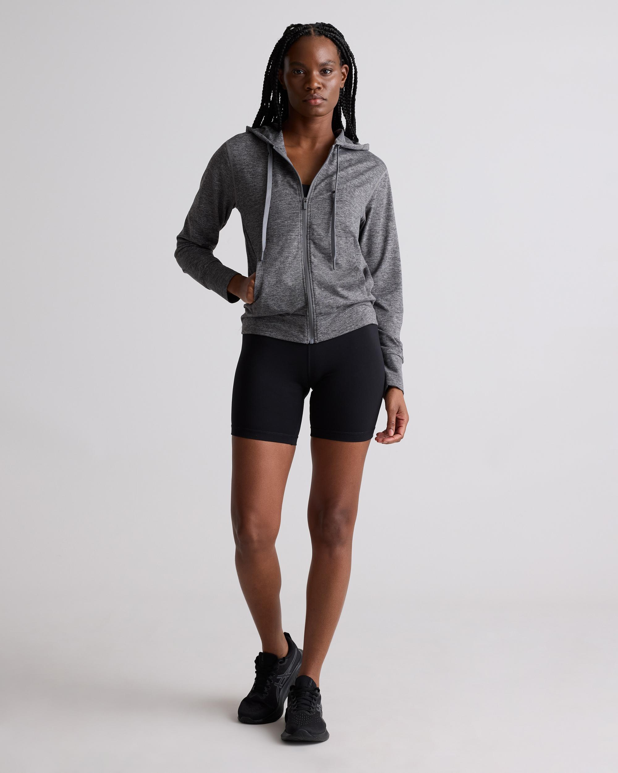 Quince | Women's Super Soft Performance Full Zip Hoodie Flowknit Activewear, Recycled Polyester Product Image