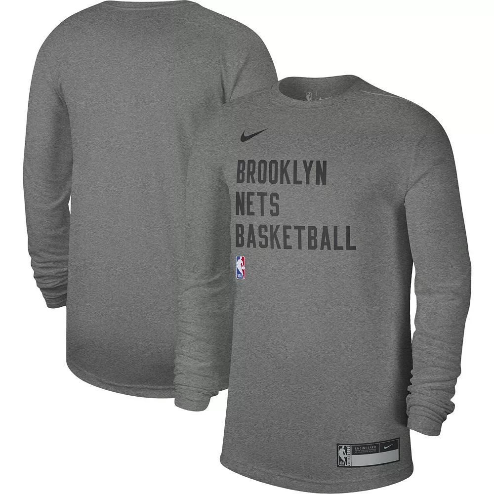 Unisex Nike Heather Gray Atlanta Hawks 2023/24 Legend On-Court Practice Performance Long Sleeve T-Shirt, Men's,  Product Image