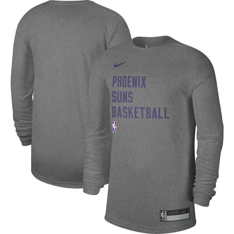 Unisex Nike Heather Gray Phoenix Suns 2023/24 Legend On-Court Practice Long Sleeve T-Shirt, Men's,  Product Image