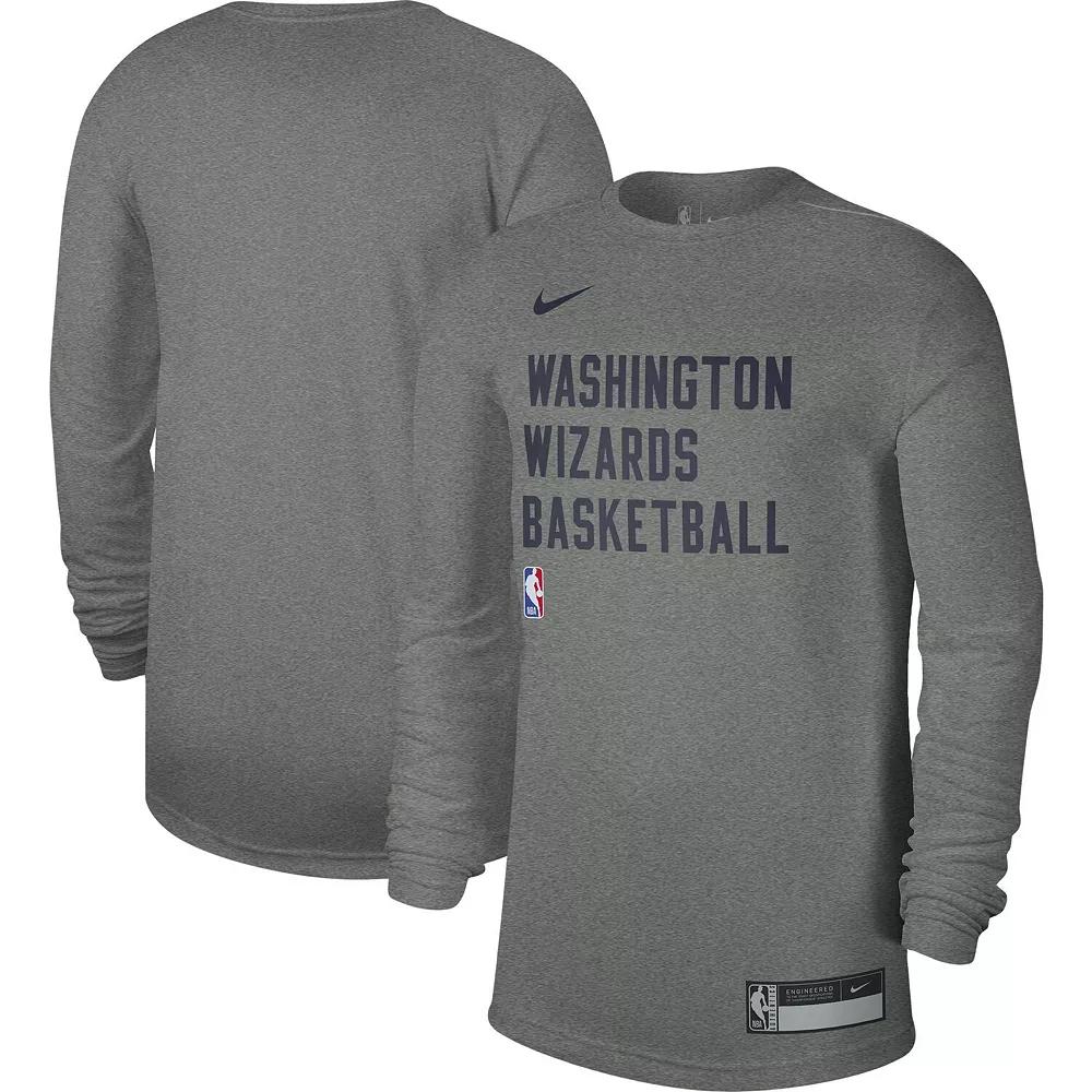 Unisex Nike Heather Gray Washington Wizards 2023/24 Legend On-Court Practice Long Sleeve T-Shirt, Men's,  Product Image