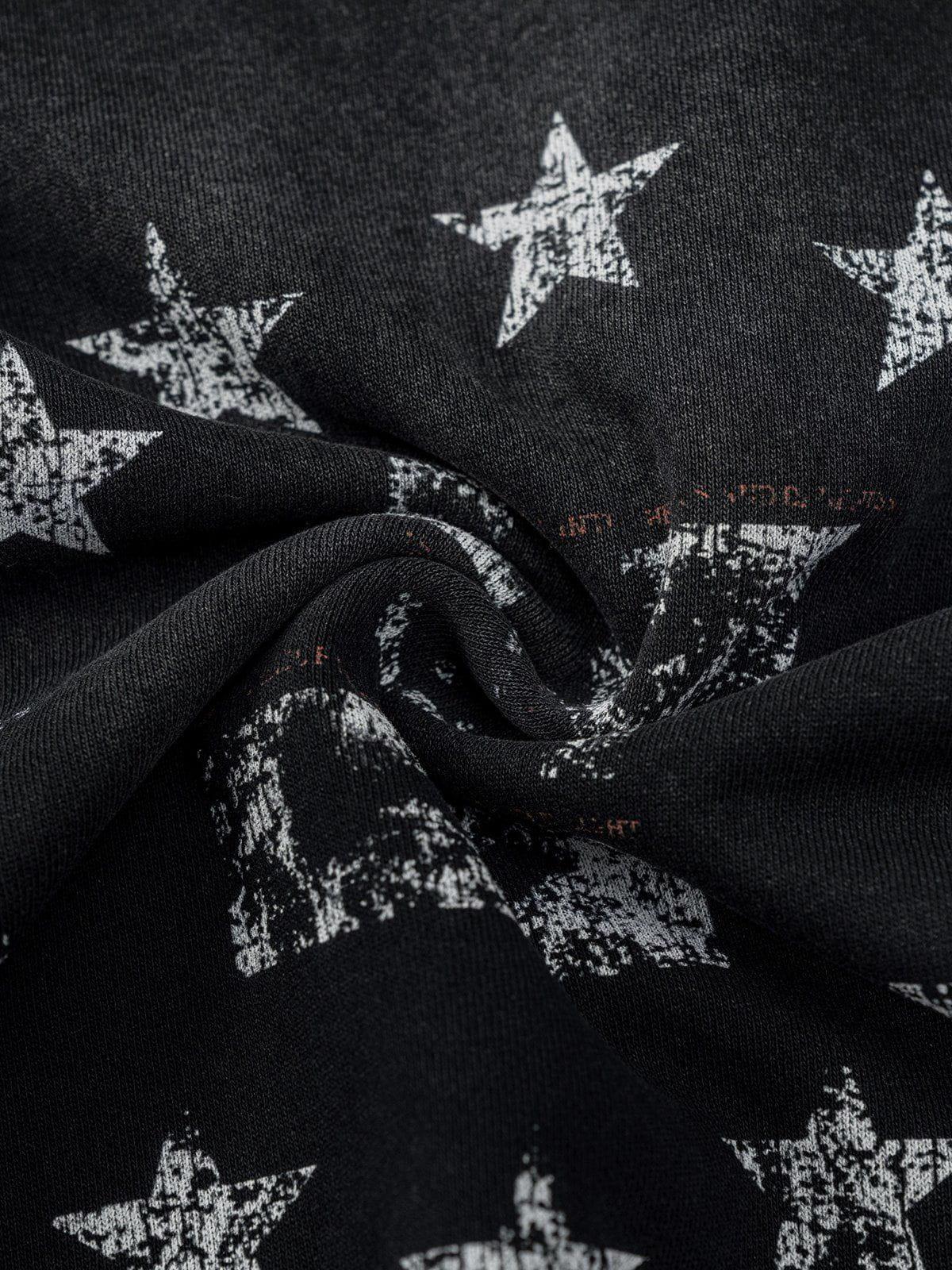 Aelfric Eden Blurring Star Graphic Washed Pullover Hoodie Product Image