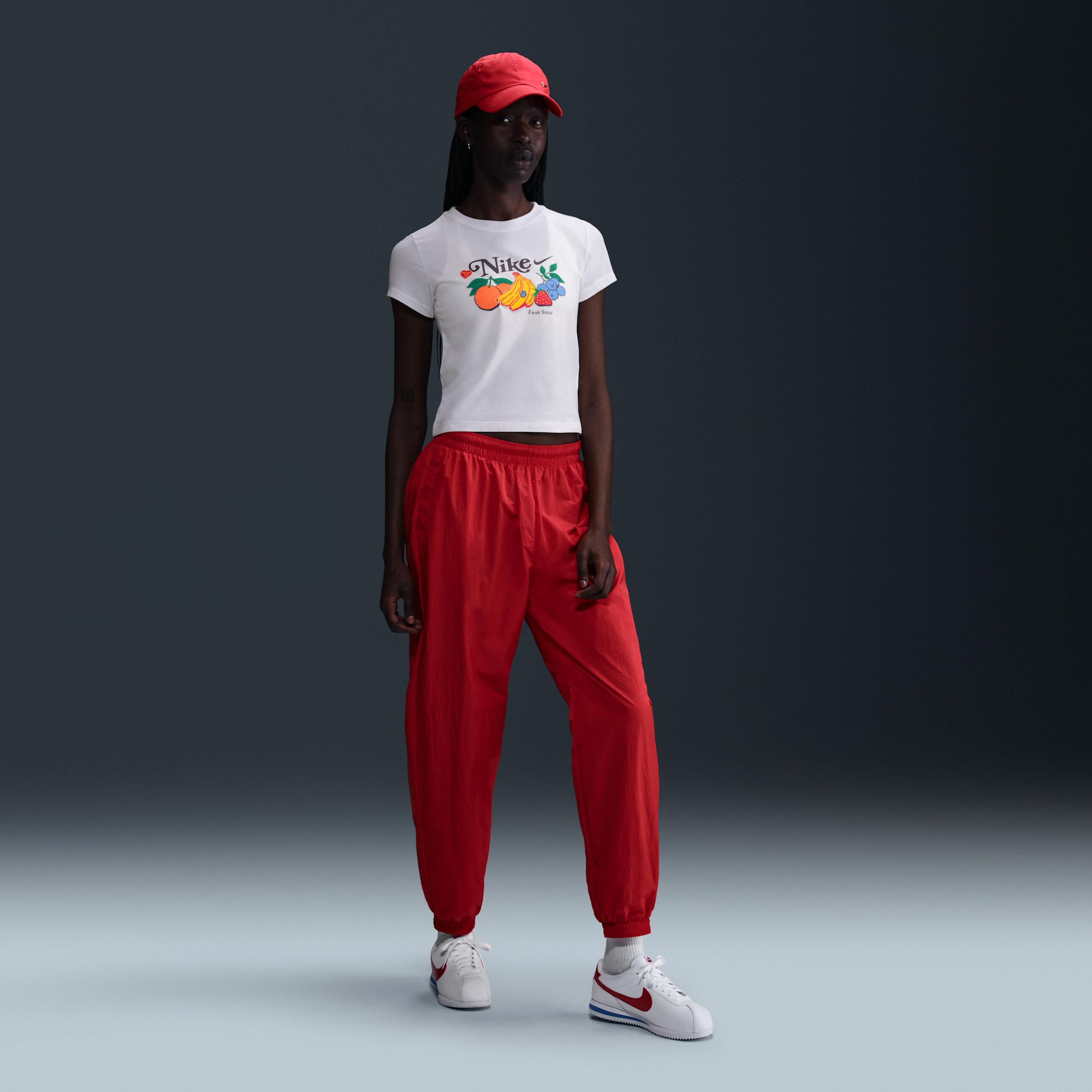 Womens Nike Sportswear Chill Knit Slim Cropped T-Shirt | HV6408-100 Product Image