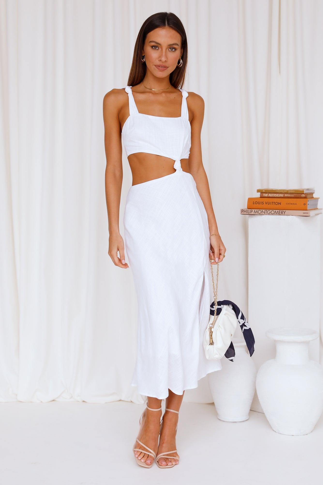 Fairy Floss Island Midi Dress White Product Image