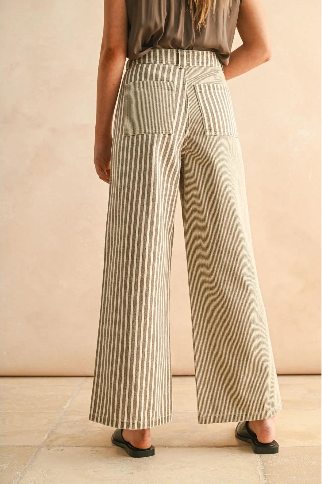 Mixed Fabric Pants Product Image