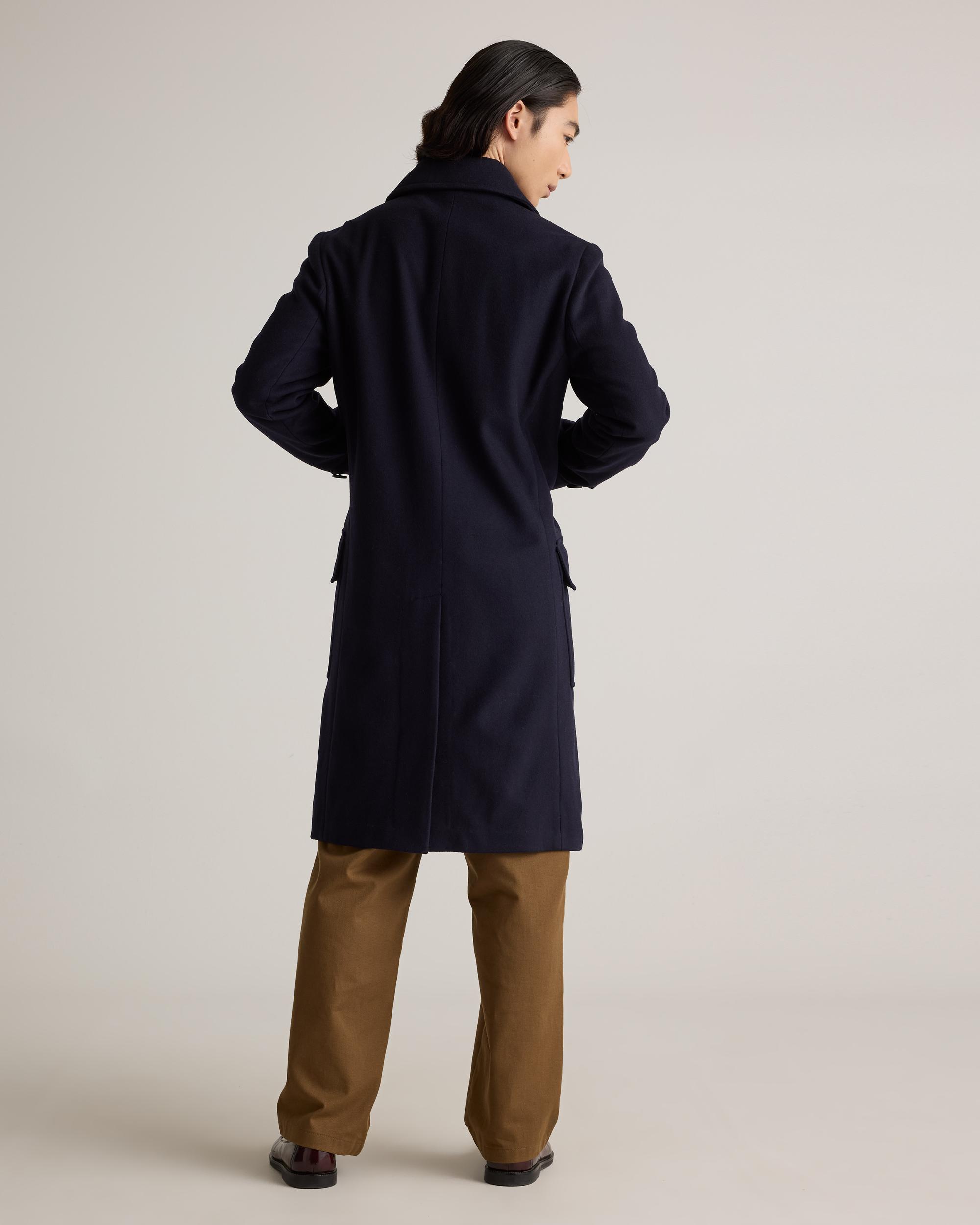 Quince | Men's Italian Wool Double-Breasted Officer Topcoat Wool/Nylon Product Image