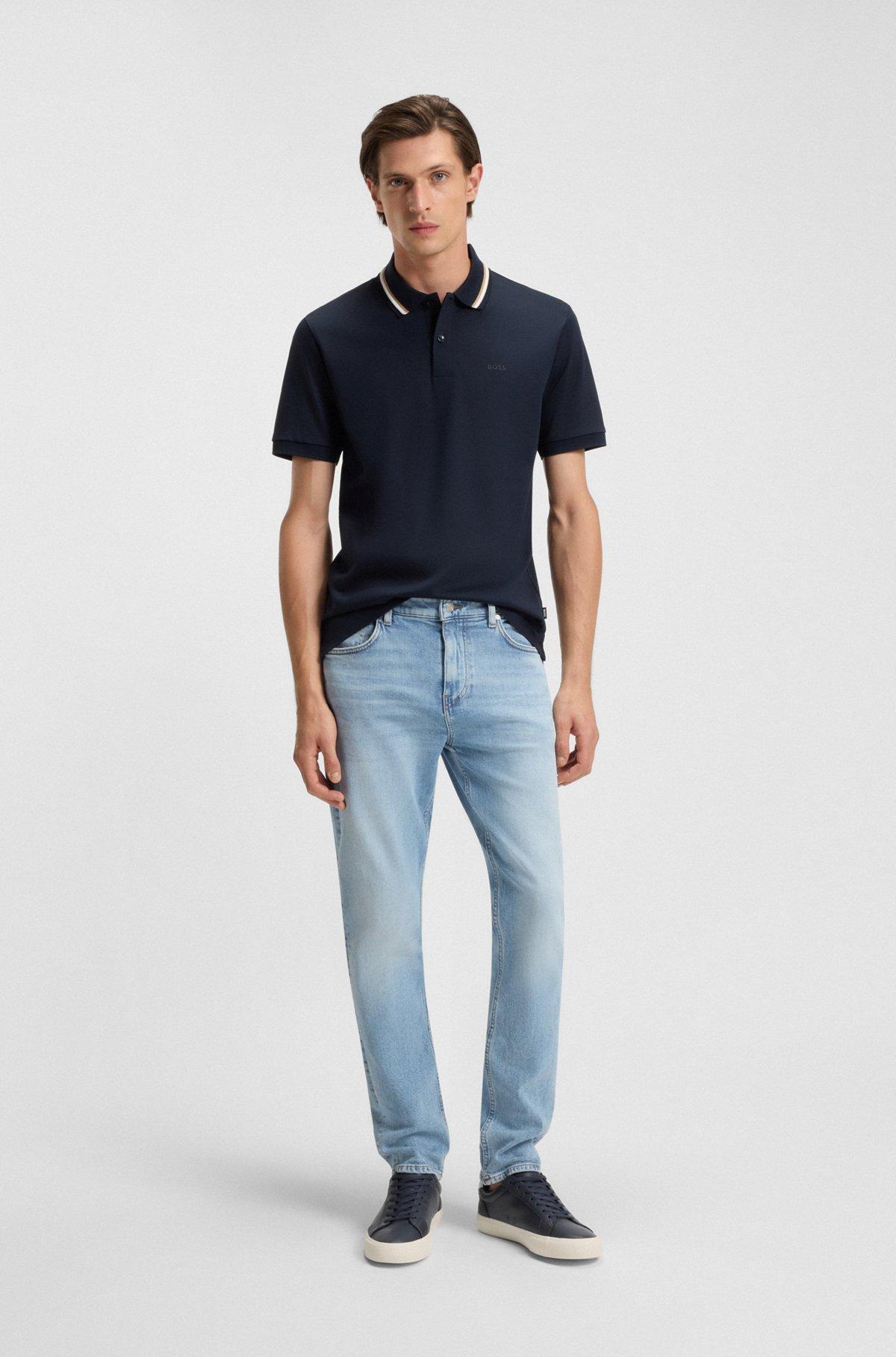 Faux-leather trainers with contrast backtab Product Image