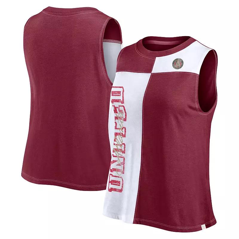 Women's Fanatics Scarlet/White San Francisco 49ers Script Color Block Tank Top,  Product Image