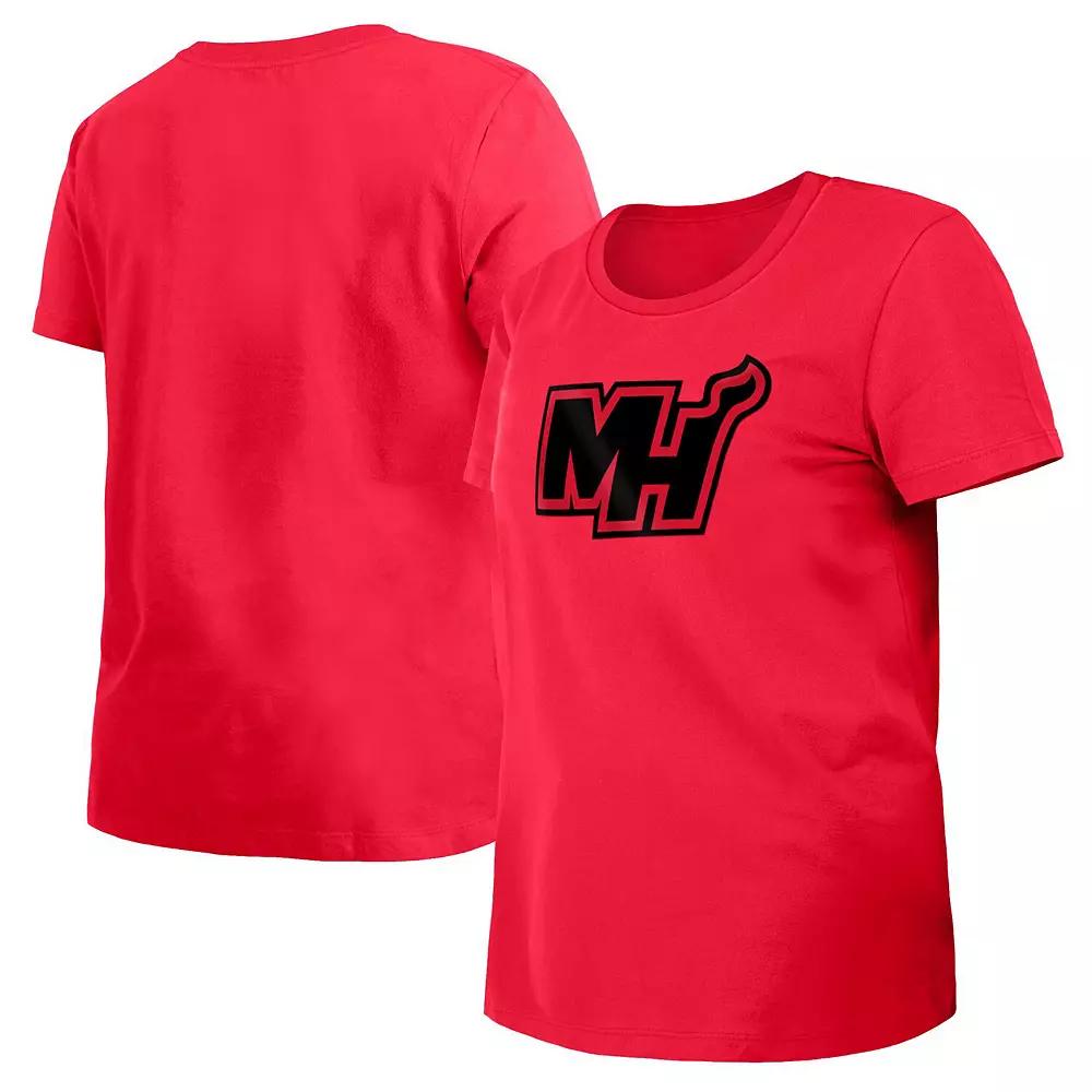 Women's New Era Red Miami Heat 2023/24 City Edition T-Shirt, Size: Medium Product Image