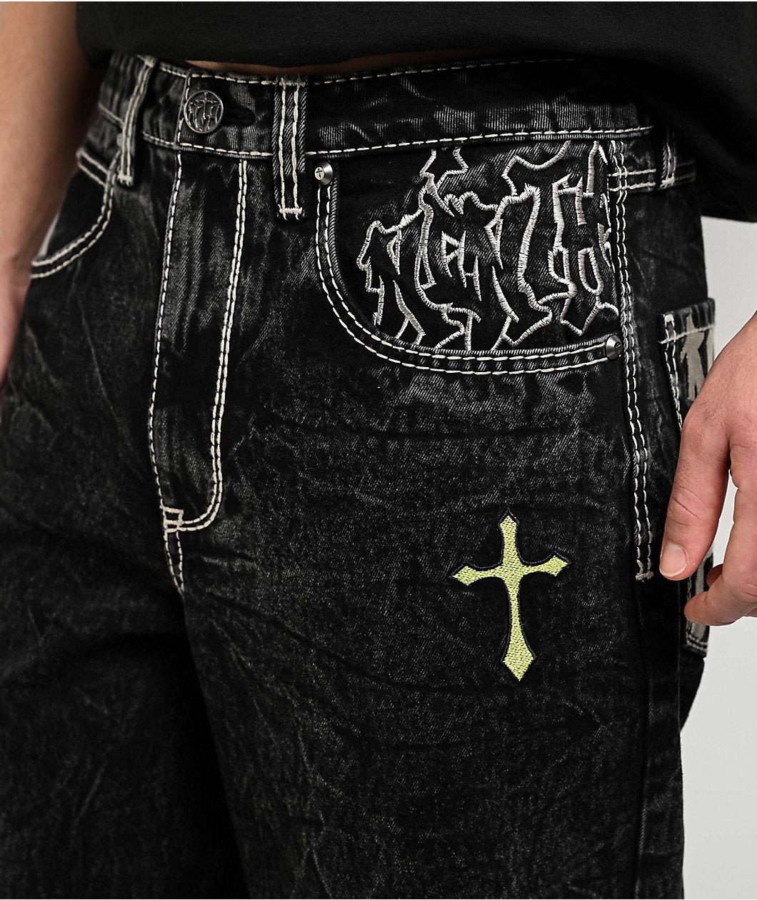 Ninth Hall Ambush Black 3D Cargo Pants Product Image