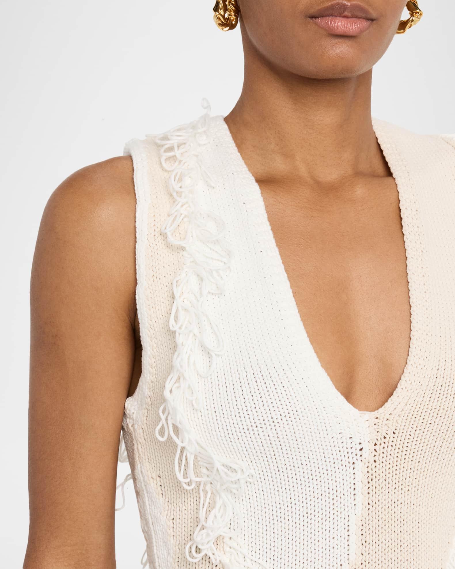 Roaring Fringed Sleeveless Knit Top Product Image