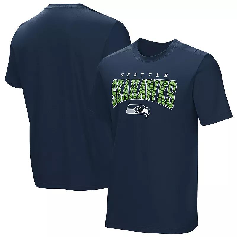 Men's Navy Seattle Seahawks Home Team Adaptive T-Shirt,  Product Image