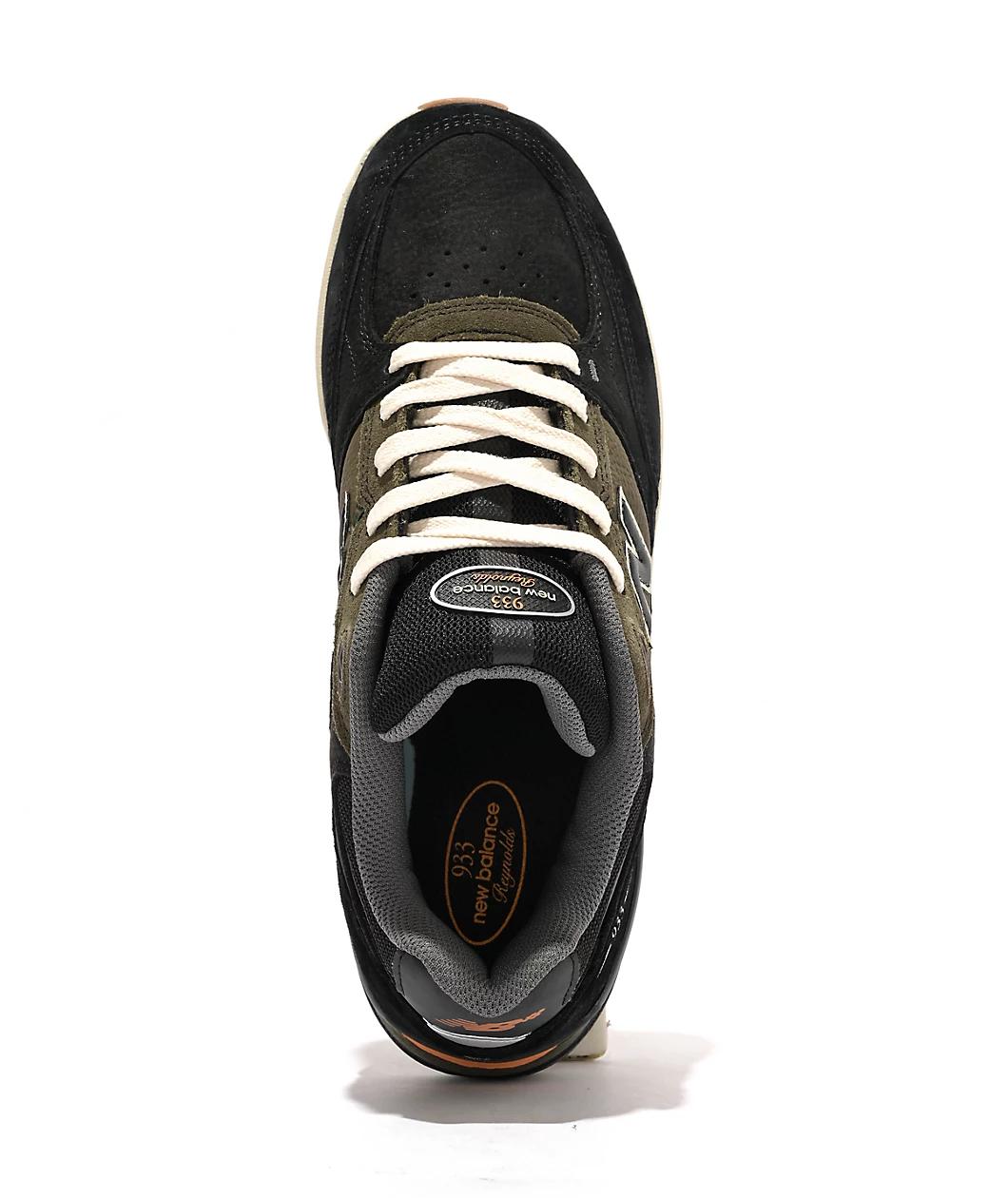 New Balance Numeric 933 Reynolds Black & Olive Skate Shoes Product Image