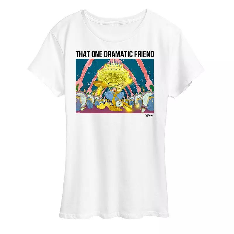 Disneys Beauty and the Beast Womens Dramatic Friend Meme Graphic Tee Product Image
