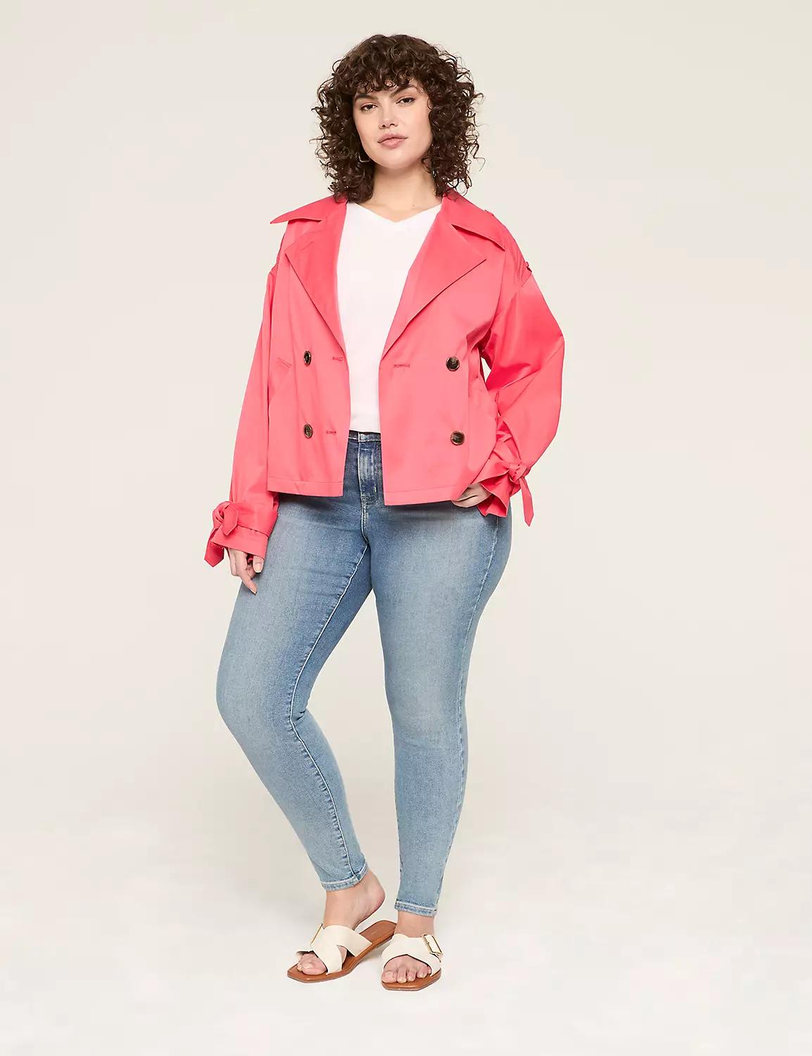 Swing-Back Short Lightweight Trench Coat Product Image