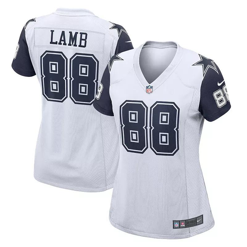 Women's Nike CeeDee Lamb White Dallas Cowboys 2nd Alternate Game Jersey,  Product Image