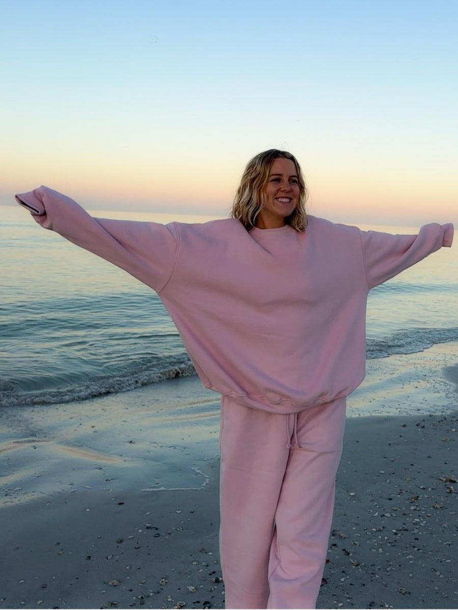 Mauve Mist Basic Blank Sweatshirt Product Image