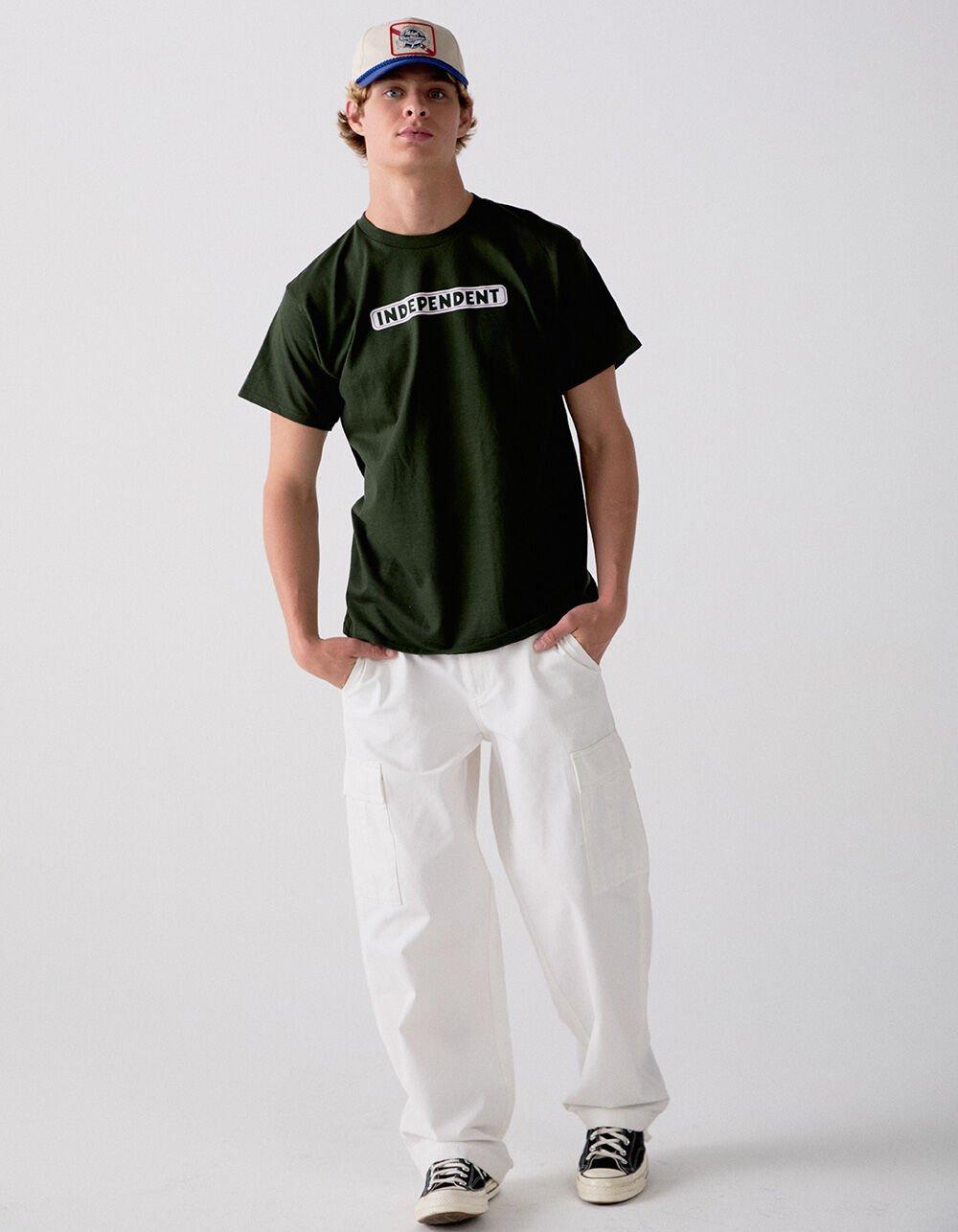 RSQ Mens Loose Cargo Pants - OFF WHITE Product Image