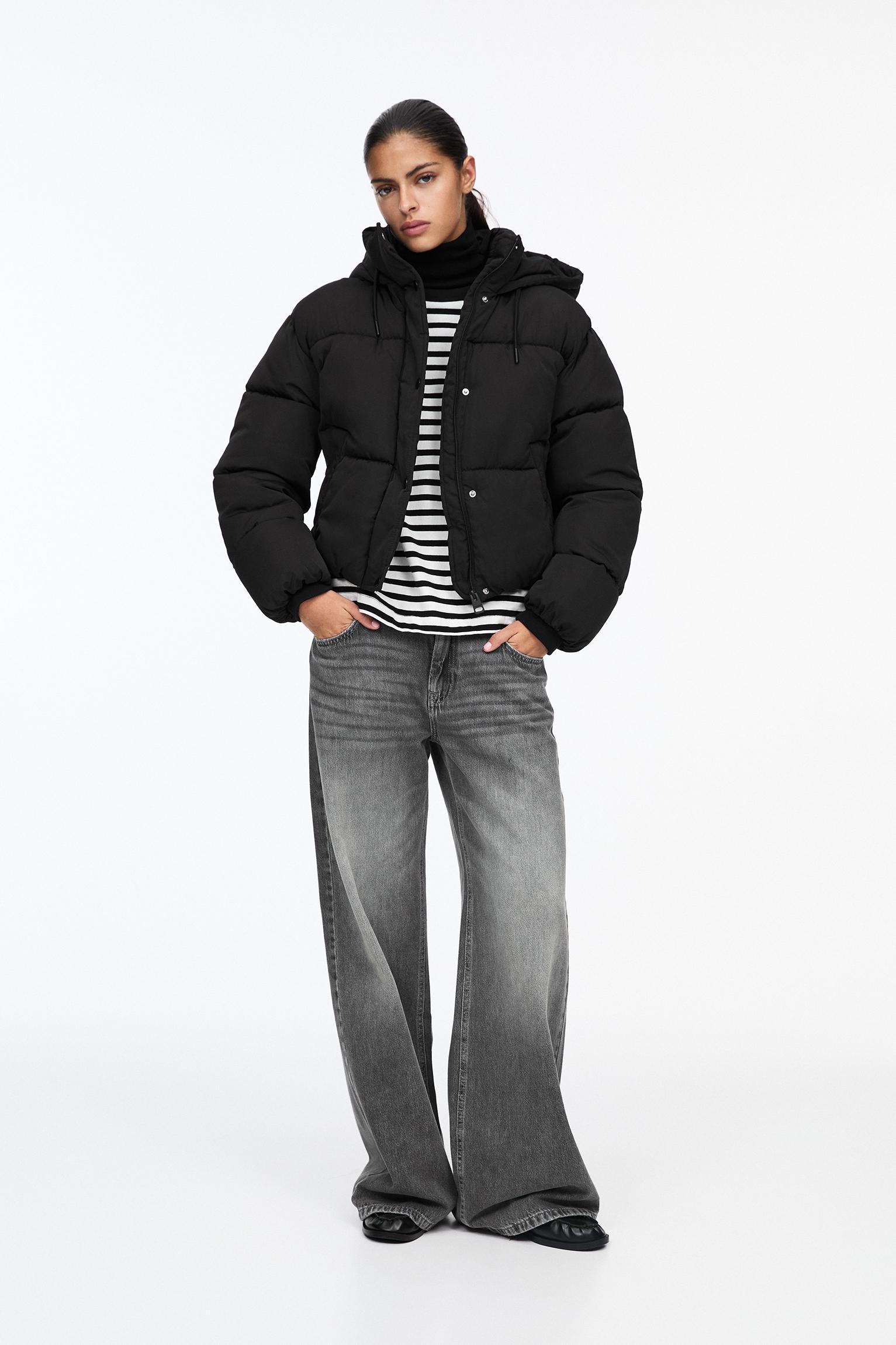 Puffer jacket with hood Product Image