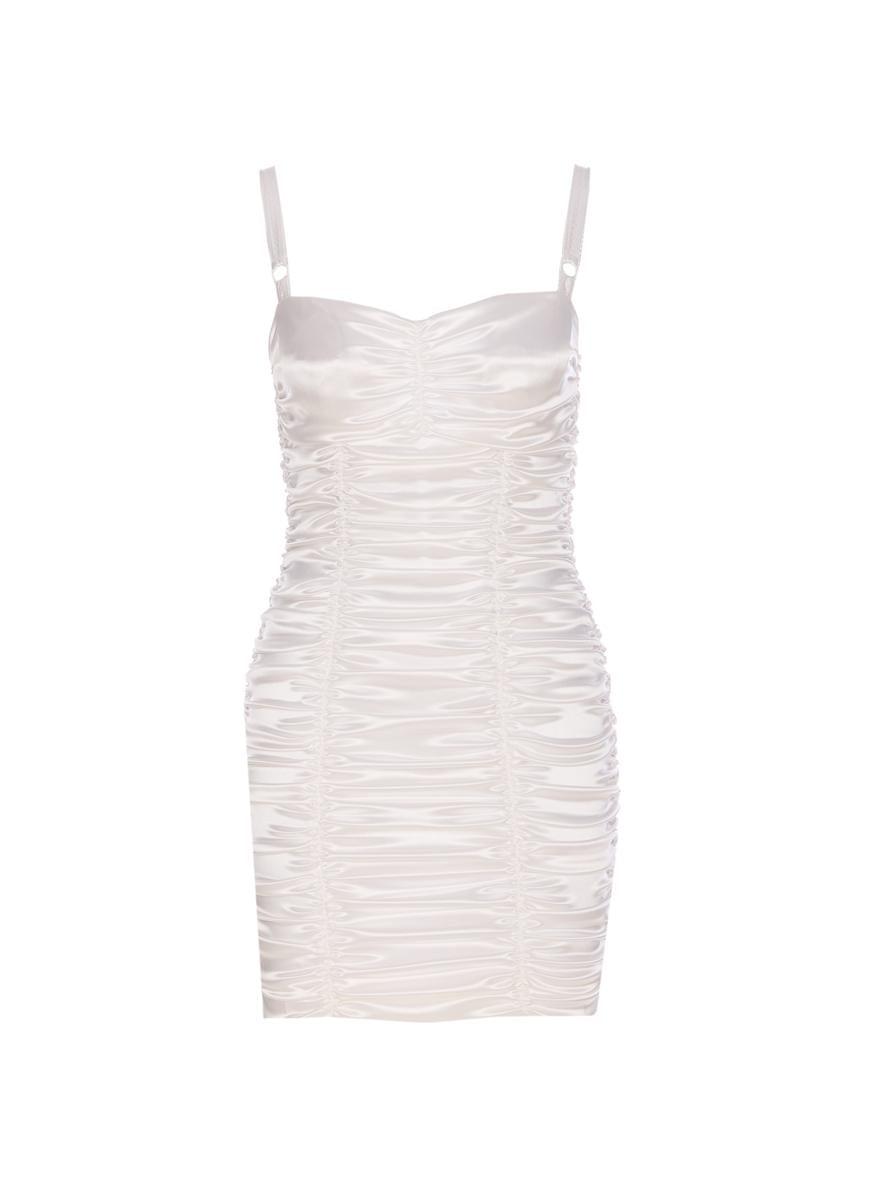 DOLCE & GABBANA Knee Length Dress Adjustable Straps In White Product Image
