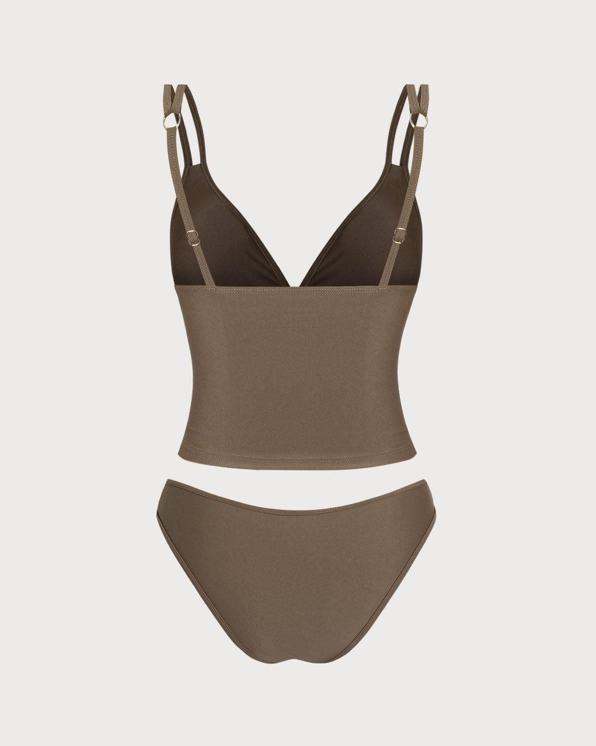 Coffee High Stretch Tankini Set Product Image