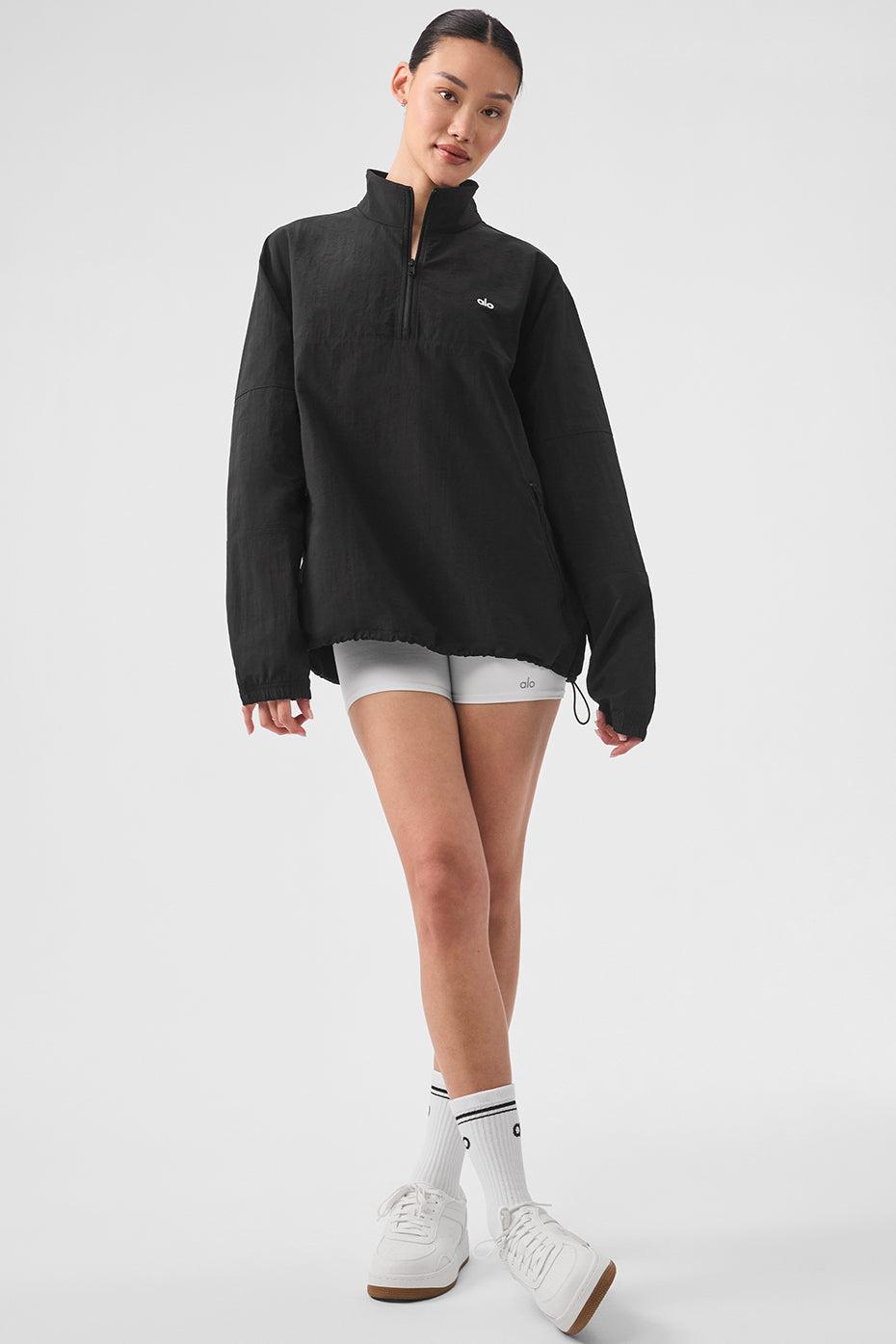 Light Weight Takeaway Track Pullover - Black Female Product Image