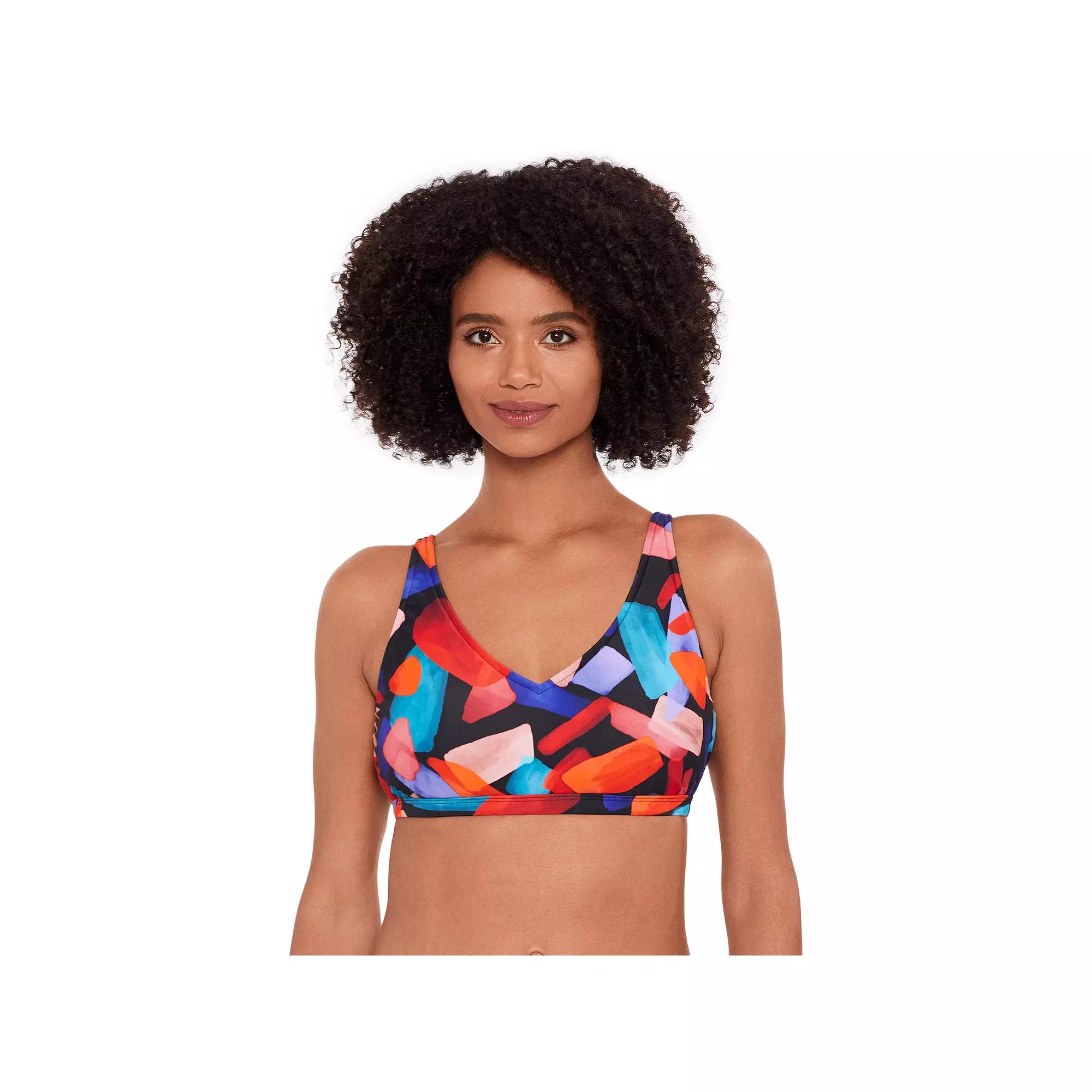 Women's Eco Beach V-Neck Hook Back Bikini Top,  Product Image