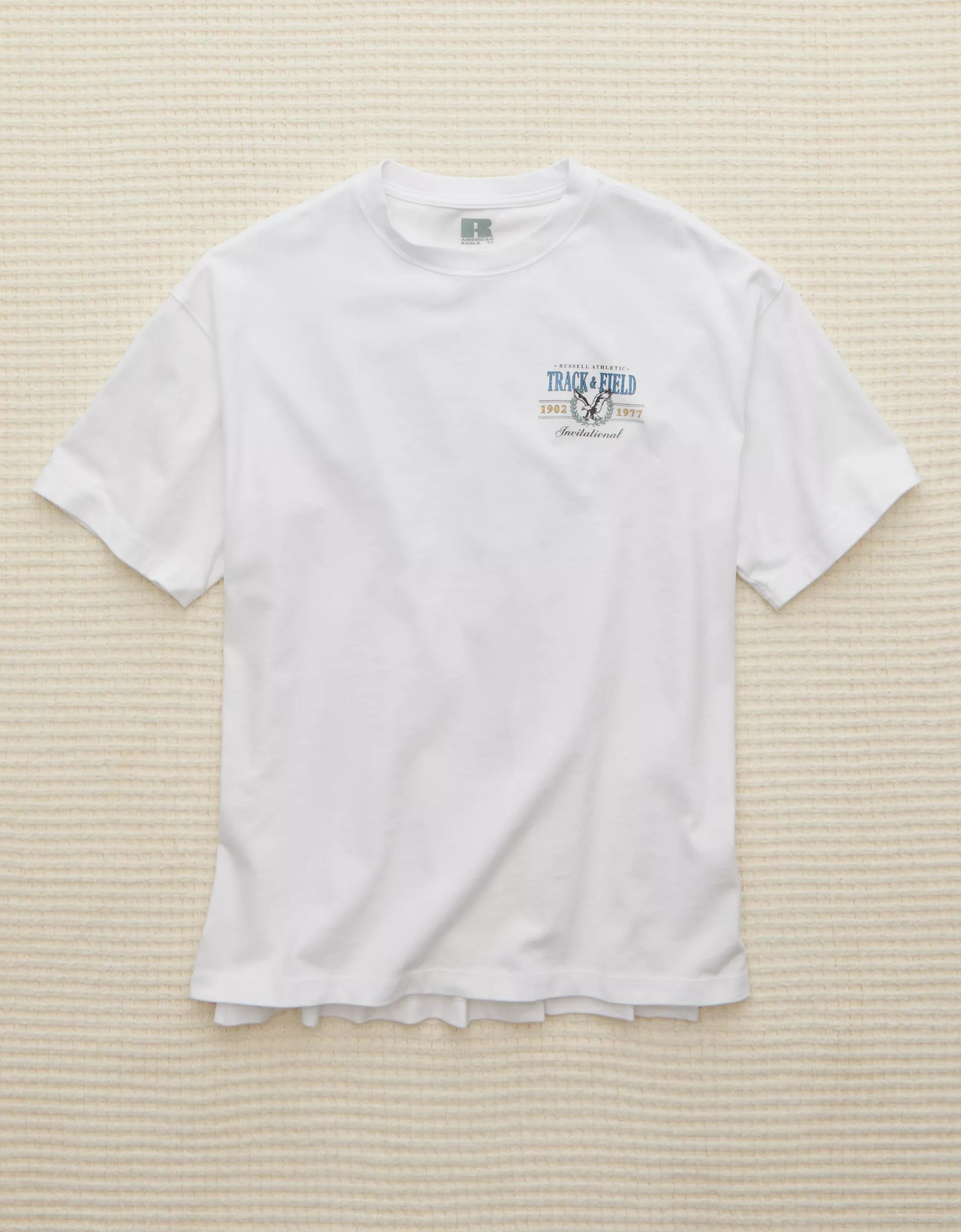 AE x Russell Athletic Heavyweight Track & Field Graphic T-Shirt Product Image