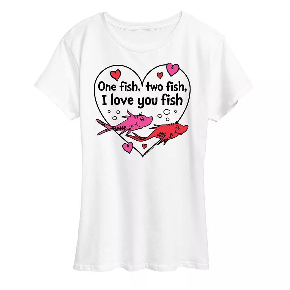 Women's Dr. Seuss I Love You Fish Graphic Tee,  Product Image