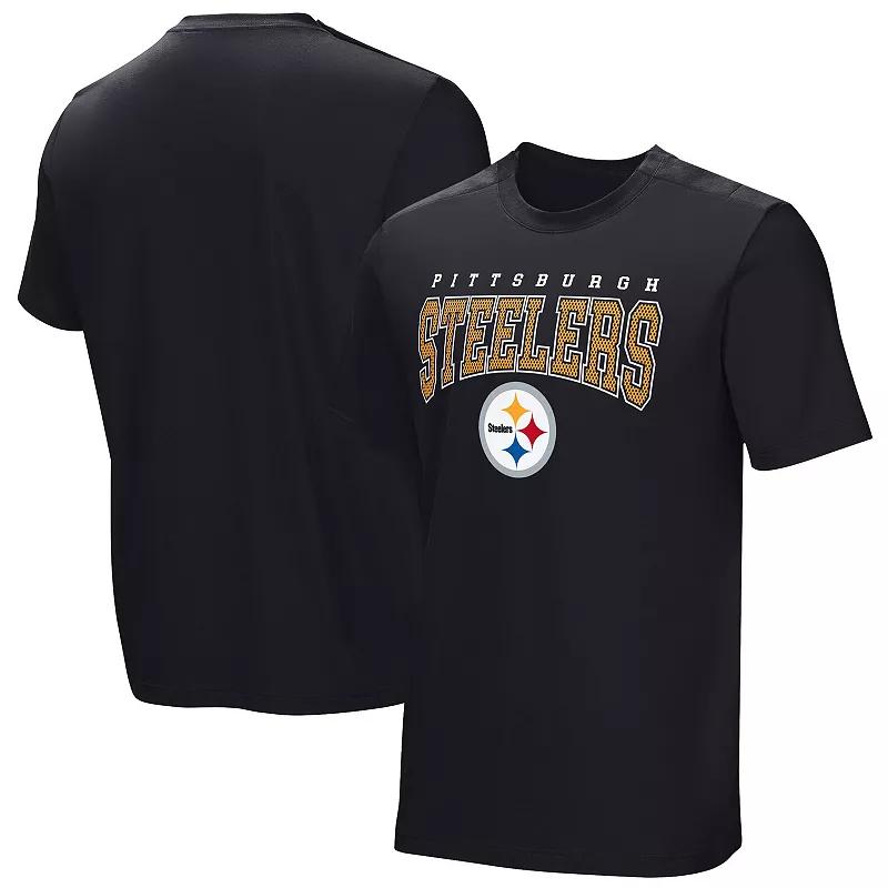 Men's Black Pittsburgh Steelers Home Team Adaptive T-Shirt,  Product Image