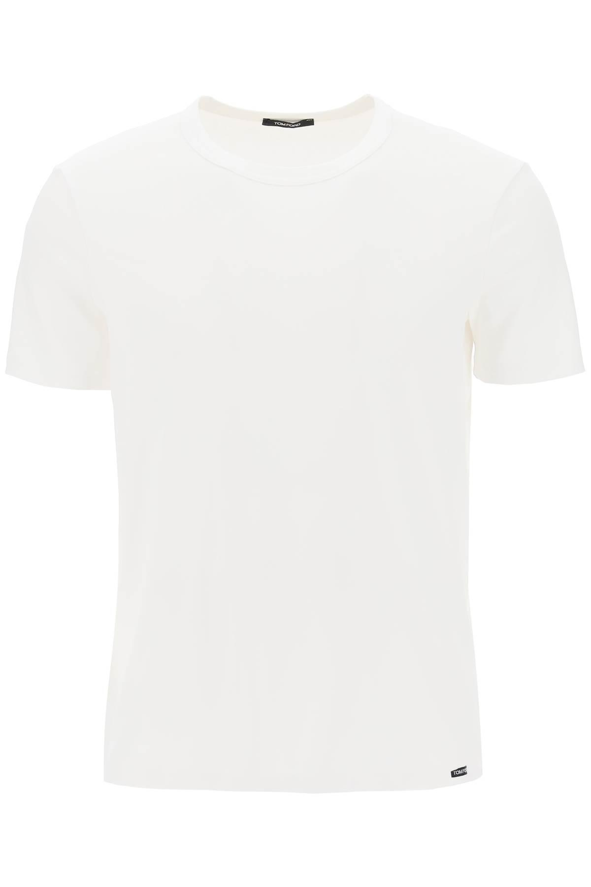 TOM FORD Slim-fit Lyocell And Cotton-blend Jersey T-shirt In Neutrals Product Image