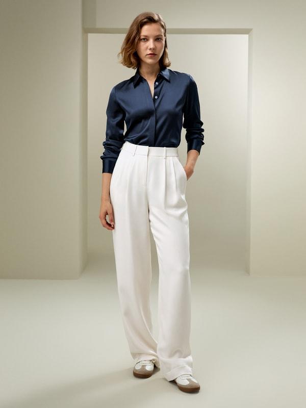 LILYSILK Silk Shirt Women - Black Natural Silk - Gorgeous Hidden Placket Tops XS Product Image