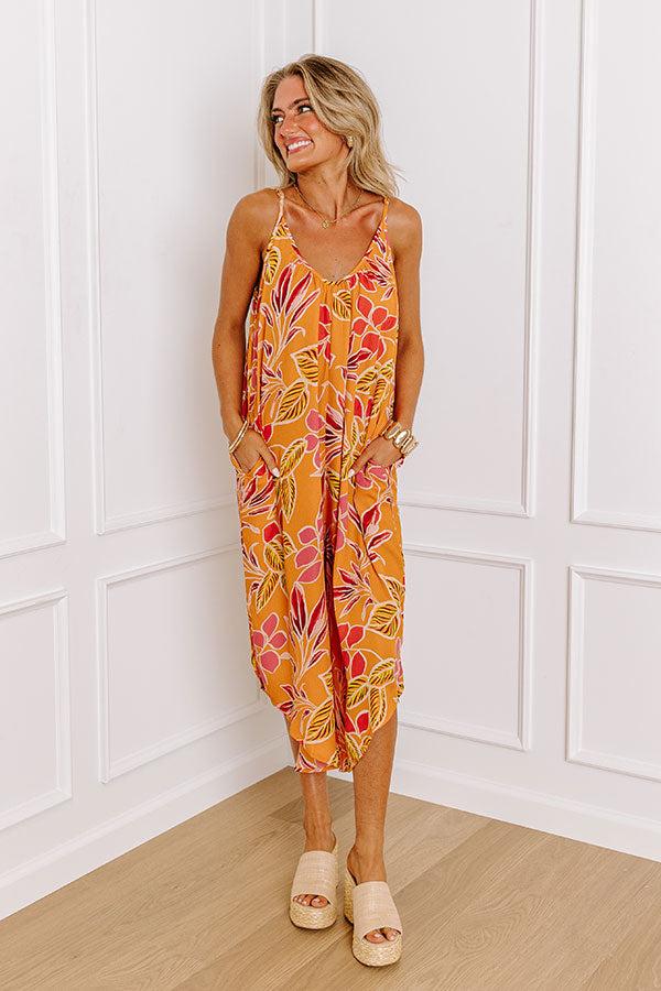 Vacay State Of Mind Jumpsuit in Orange Product Image