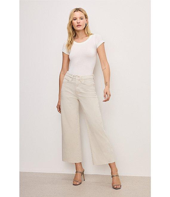 Good American Good Waist High Rise Palazzo Cropped Leg Jeans Product Image