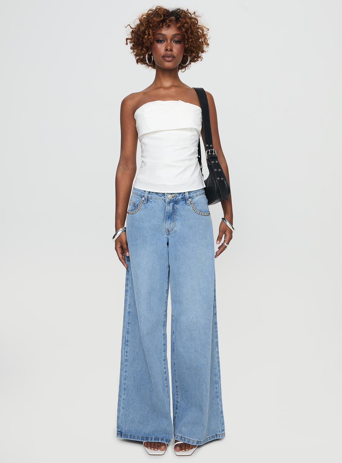 Xandria Strapless Top White Product Image