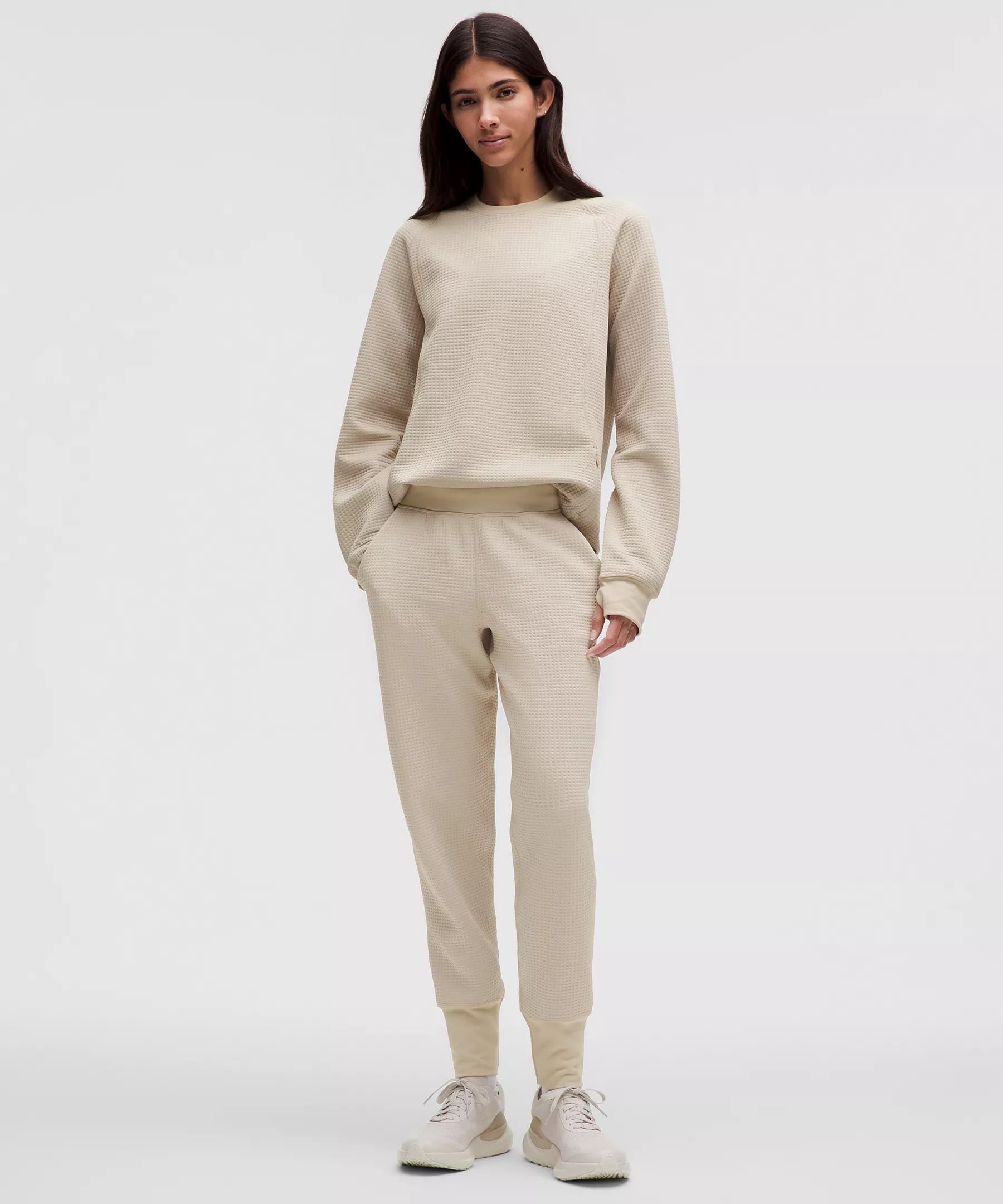Waffle-Knit Mid-Rise Jogger Product Image