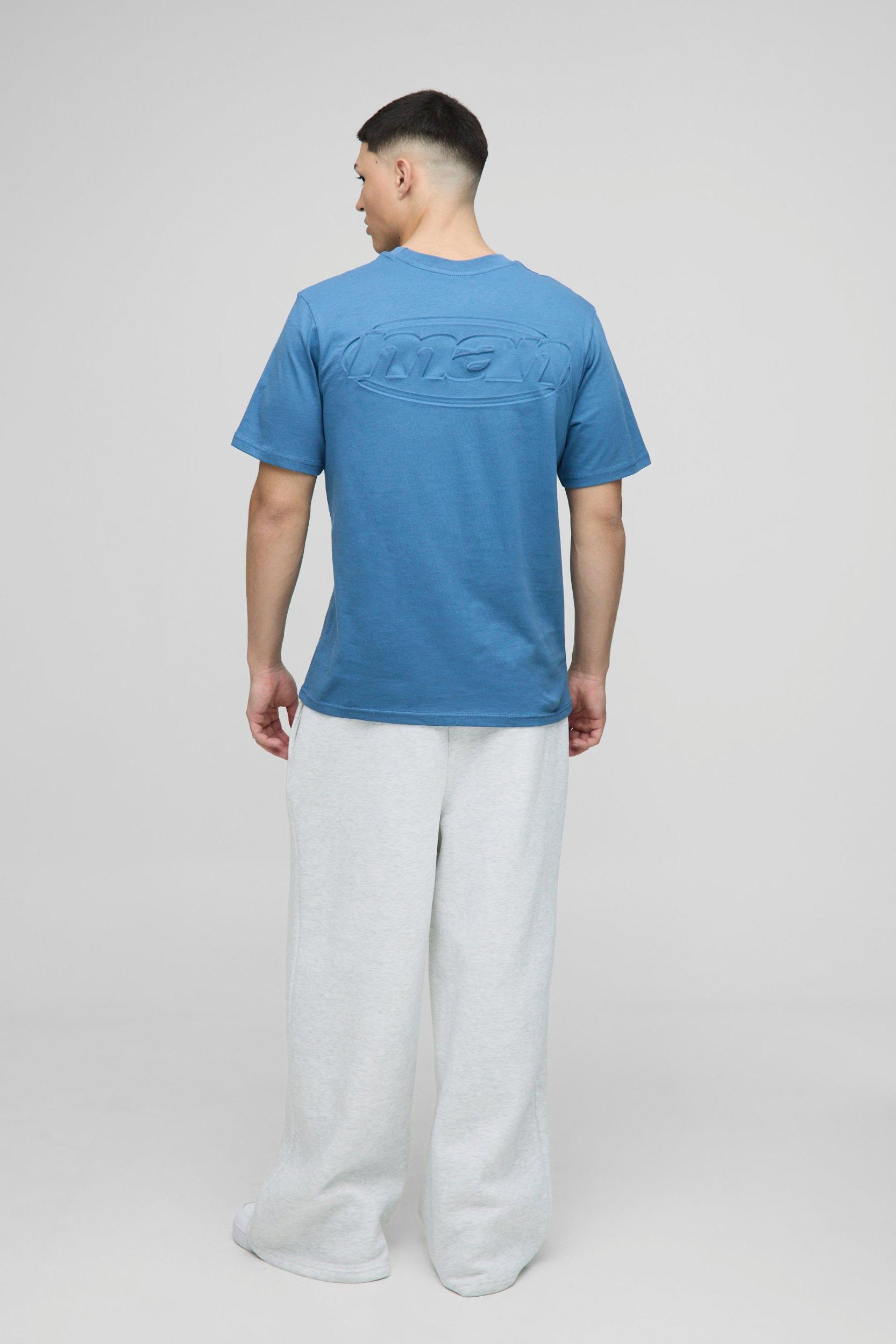 Regular Fit Man Deboss Detail T-Shirt | boohooMAN USA Product Image